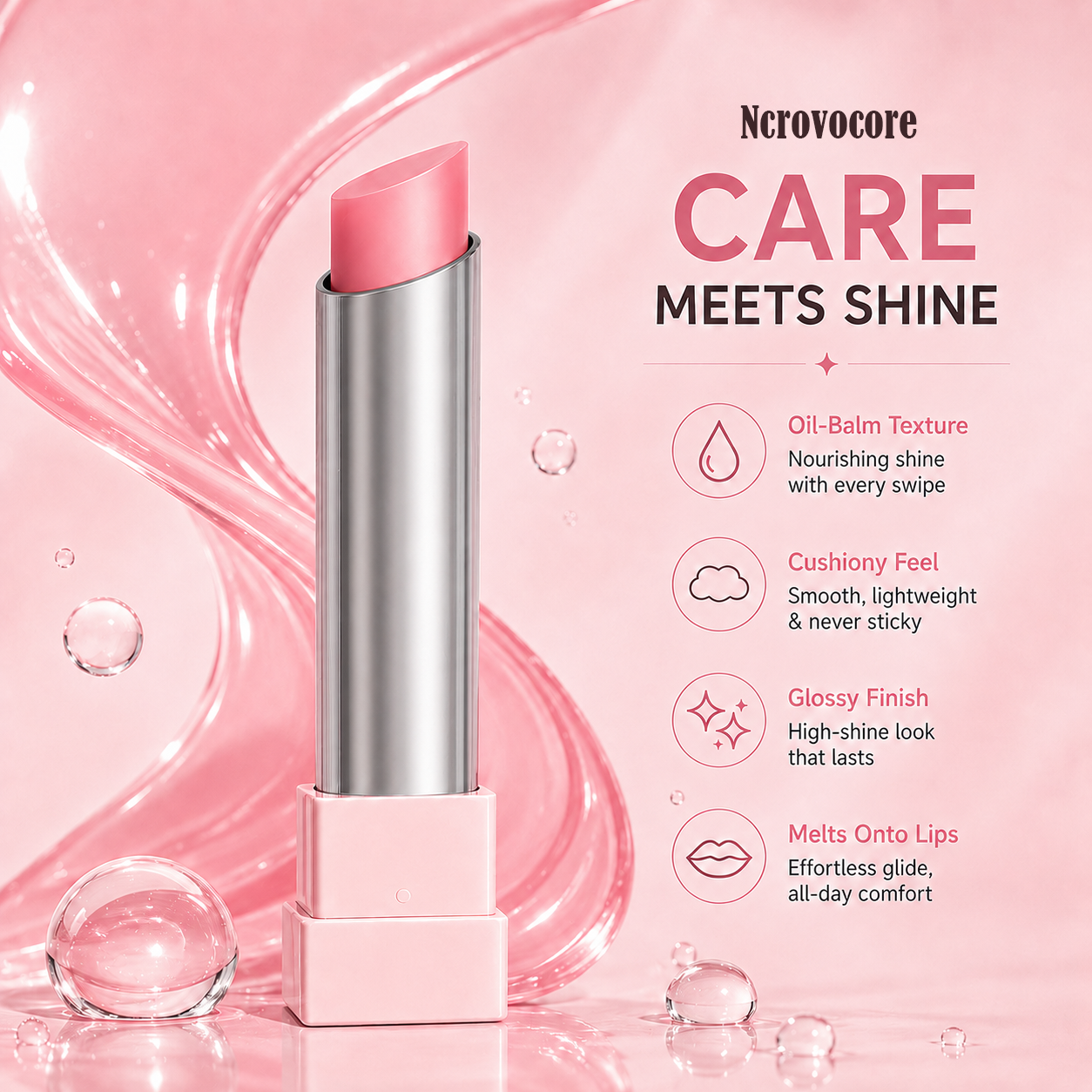 🔥Last Day Buy 1 Get 1 Free|Ncrovocore GLOW VEIL LIP SHEEN OIL BALM