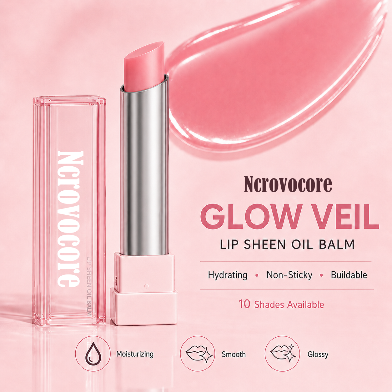 🔥Last Day Buy 1 Get 1 Free|Ncrovocore GLOW VEIL LIP SHEEN OIL BALM