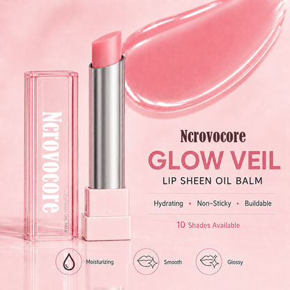 🔥Last Day Buy 1 Get 1 Free|Ncrovocore GLOW VEIL LIP SHEEN OIL BALM